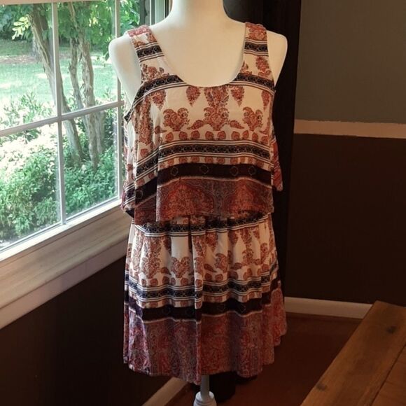 Boho Mini Dress by Miami size Small One Shoulder - Picture 1 of 3
